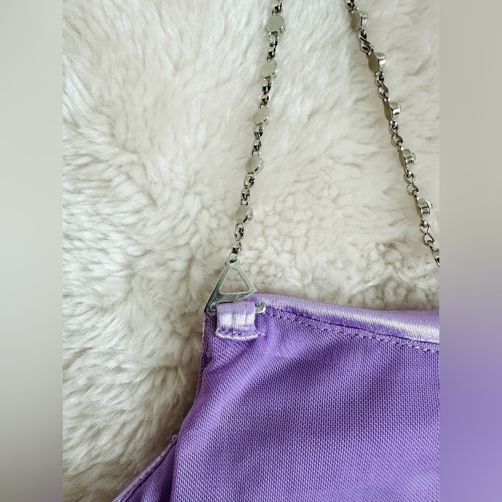 Lilac Chain Strap Satin party top - Picture 9 of 15